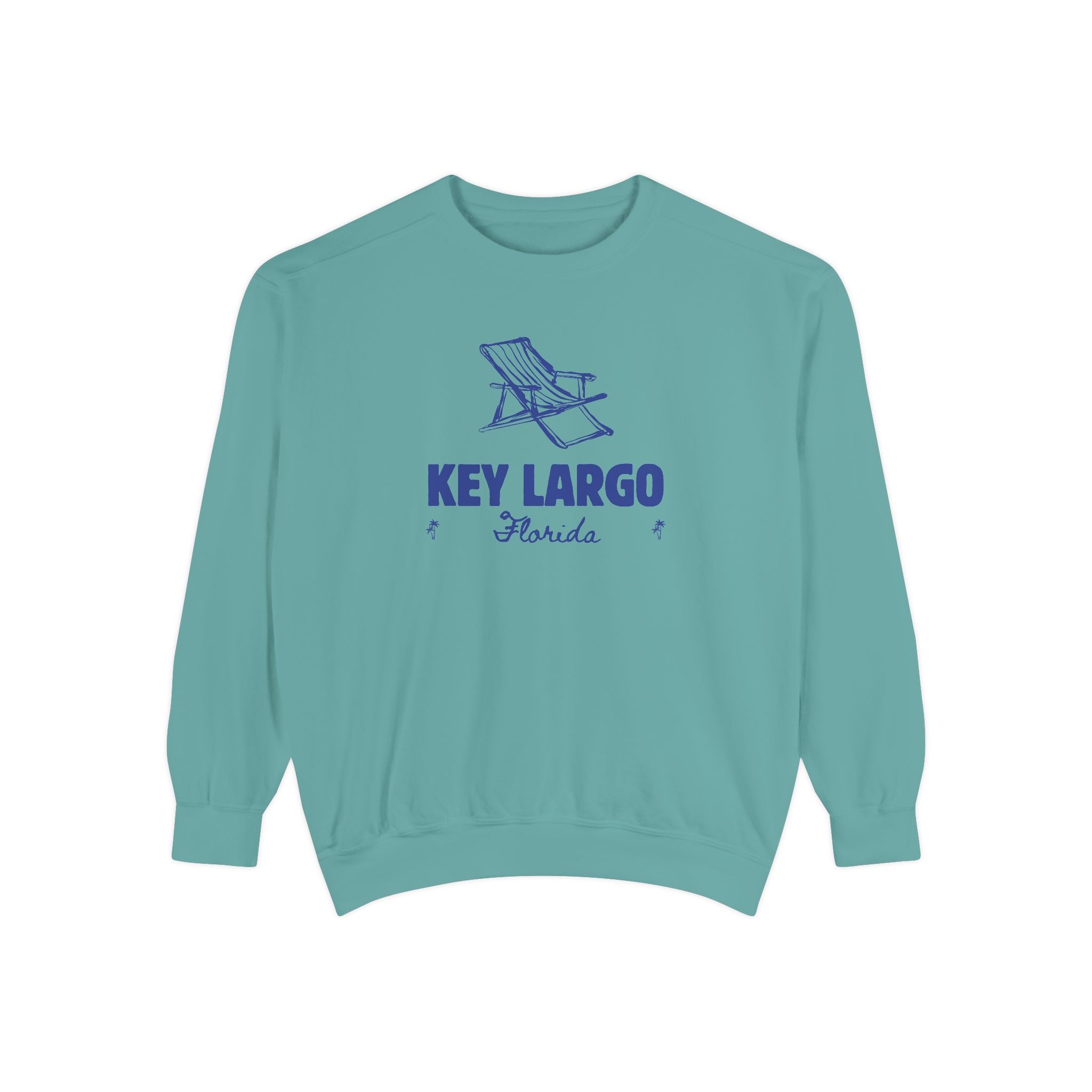 Key Largo Vibes Unisex Sweatshirt | Garment-Dyed Comfort, Perfect for Casual Outings, Travel, Gifts, Autumn Days