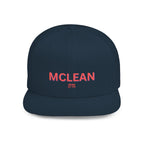 McLean Stylish Flat Bill Snapback Hat with Design, Perfect for Casual Outings, Streetwear, Gifts, Festivals, Everyday Wear