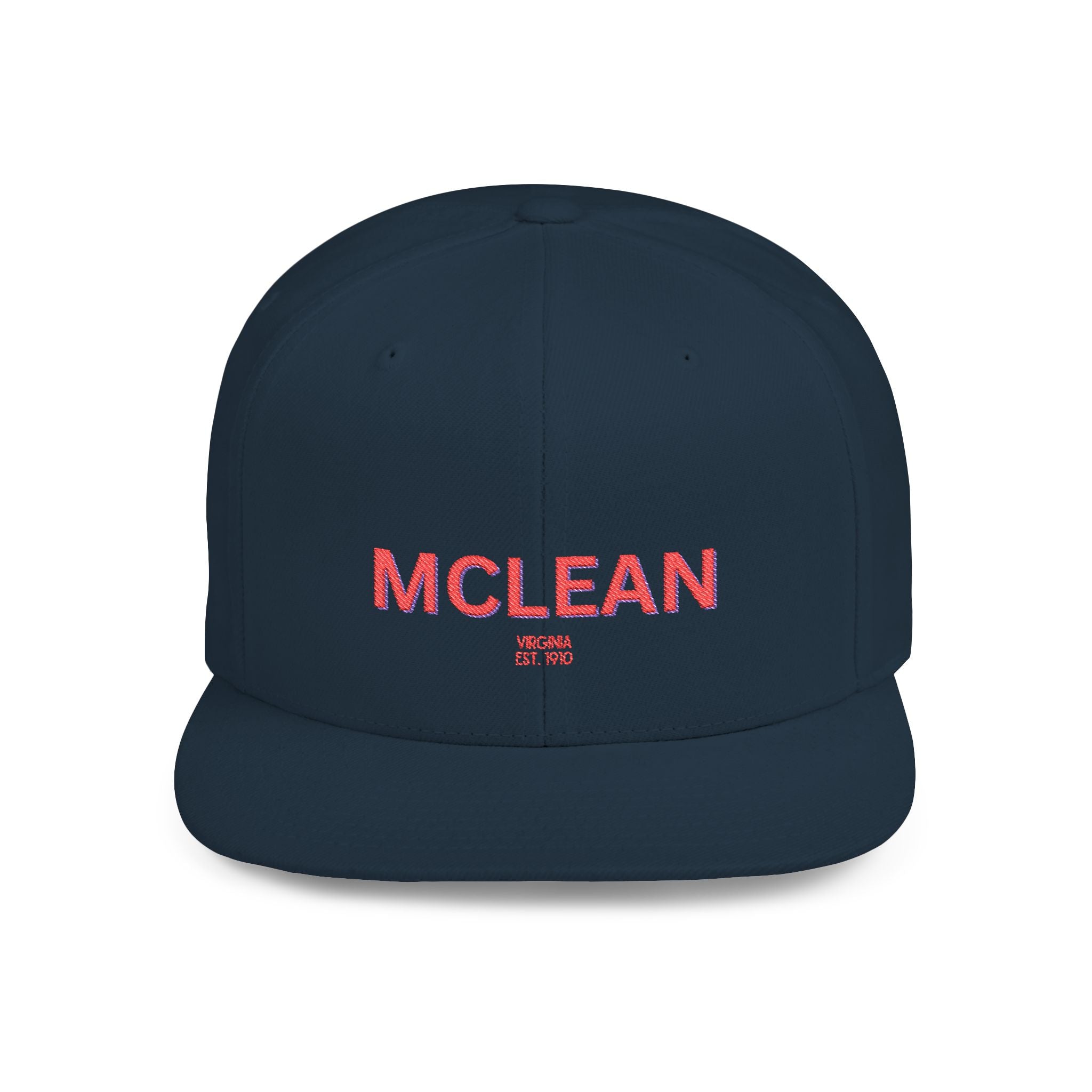 McLean Stylish Flat Bill Snapback Hat with Design, Perfect for Casual Outings, Streetwear, Gifts, Festivals, Everyday Wear