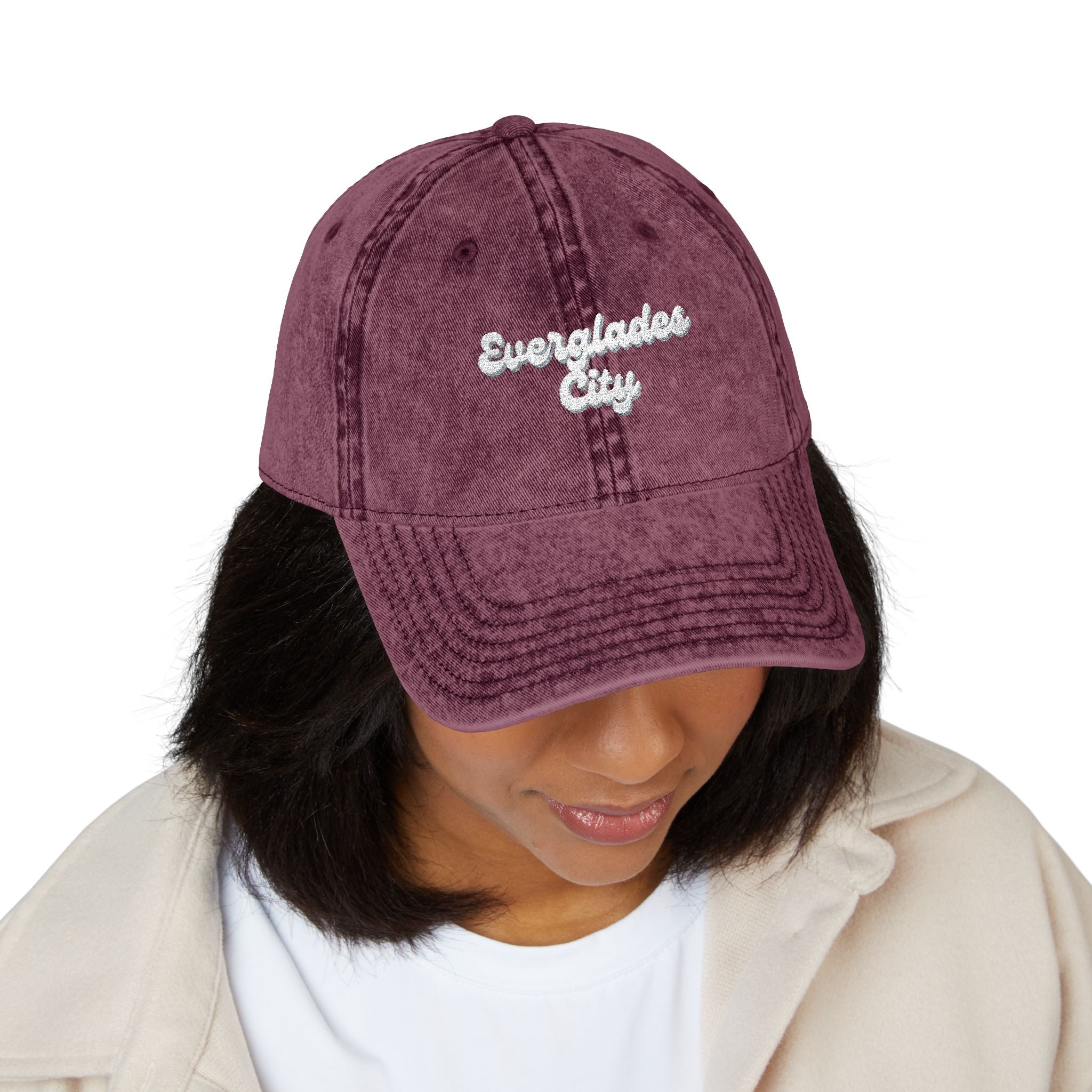 Everglades City Vintage Embroidered Cap, Stylish Baseball Hat, Trendy Sun Hat, Gifts for Him/Her, Casual Outdoor Accessory