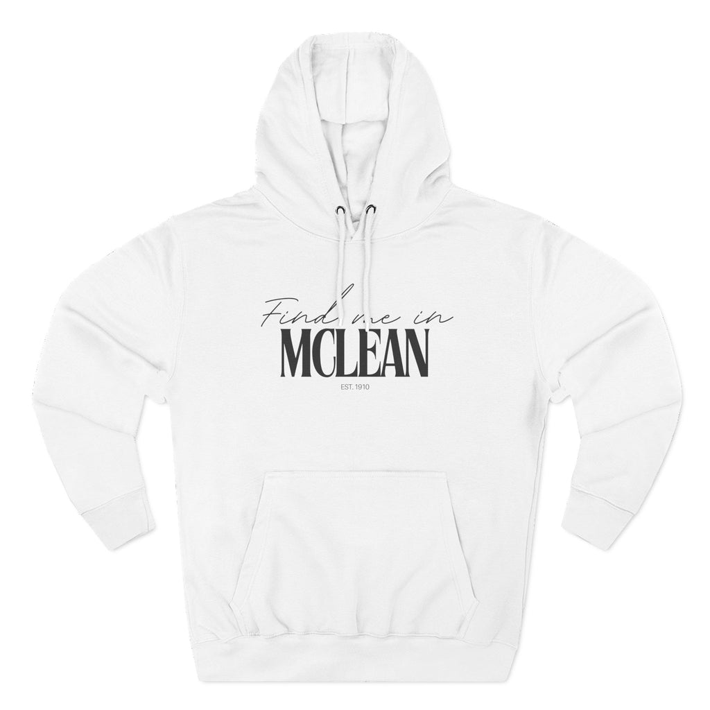 McLean Stylish Three-Panel Fleece Hoodie for Everyday Comfort, Personalized Gift, Casual Wear, Unisex Hoodie, Cozy Fashion