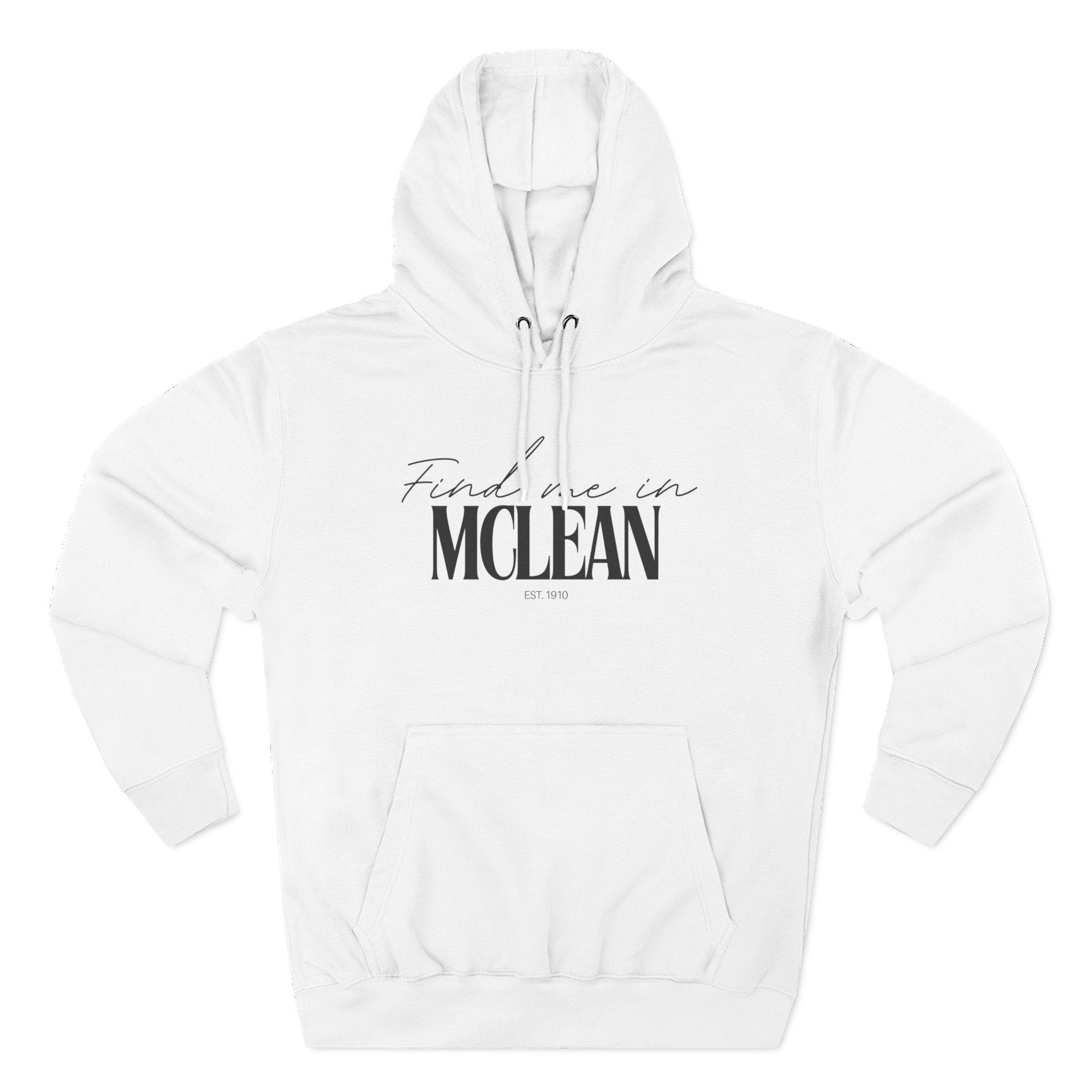 McLean Stylish Three-Panel Fleece Hoodie for Everyday Comfort, Personalized Gift, Casual Wear, Unisex Hoodie, Cozy Fashion