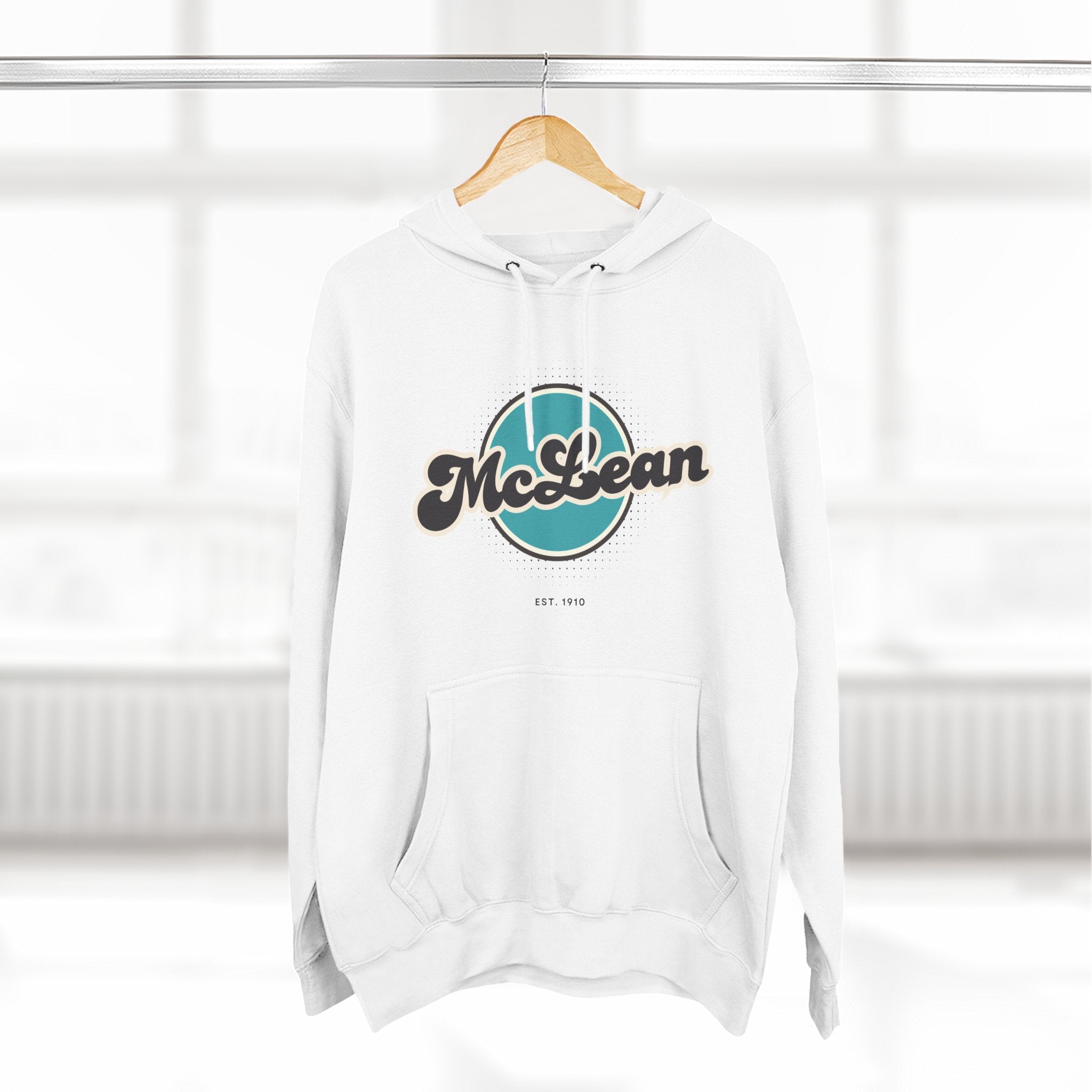 McLean Retro Vibe Hoodie for Casual Days, Streetwear, Unisex Gift, Cozy Layering Apparel
