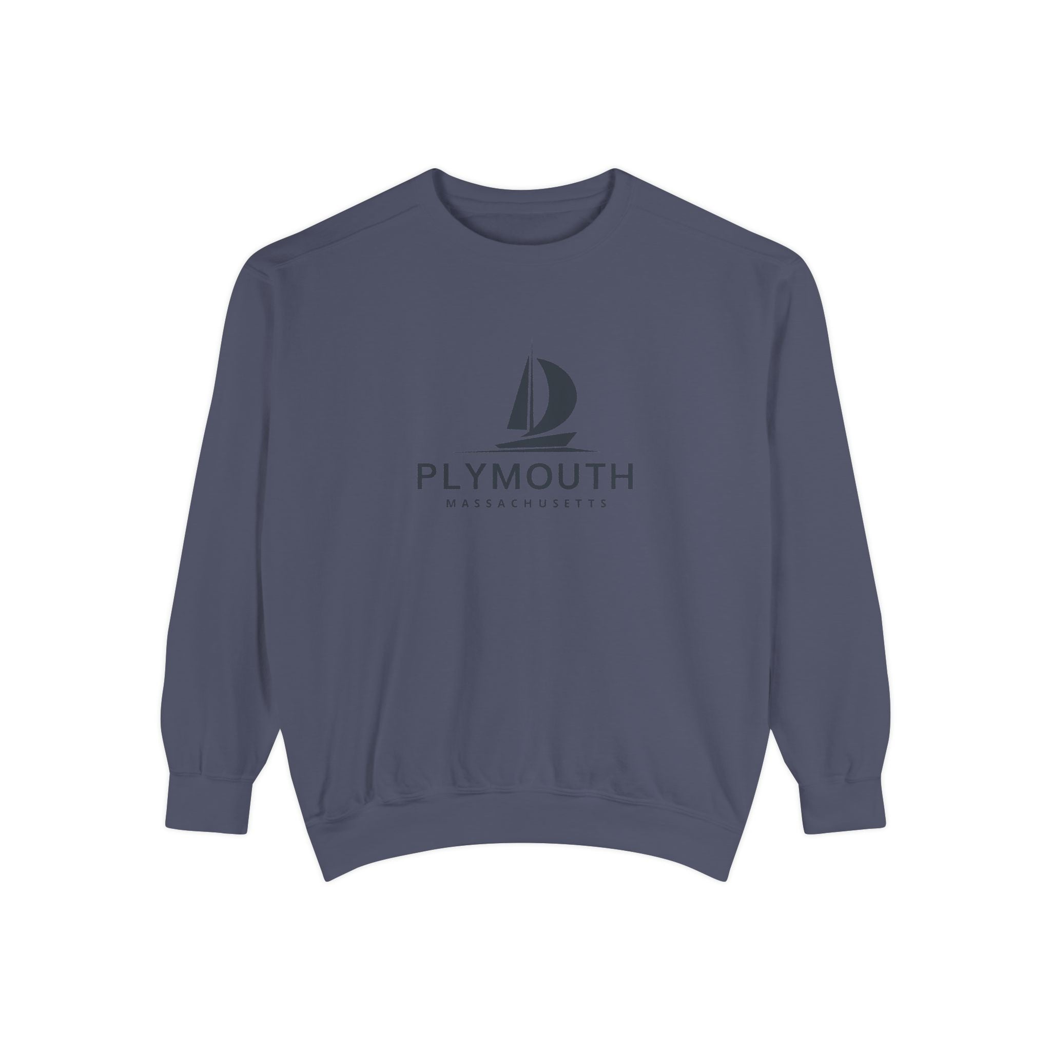 Plymouth Vibes Unisex Sweatshirt | Garment-Dyed Comfort, Perfect for Casual Outings, Travel, Gifts, Autumn Days