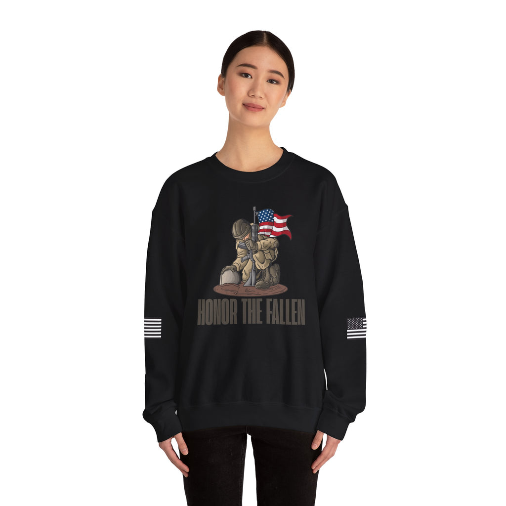 Honor the Fallen Sweatshirt, Unisex Sweatshirt, Military Tribute Apparel, Veteran's Day Gift, Everyday Casual Wear