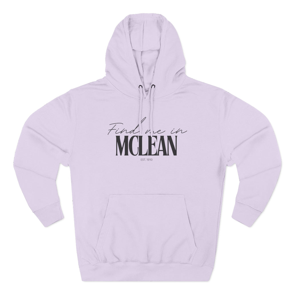 McLean Stylish Three-Panel Fleece Hoodie for Everyday Comfort, Personalized Gift, Casual Wear, Unisex Hoodie, Cozy Fashion