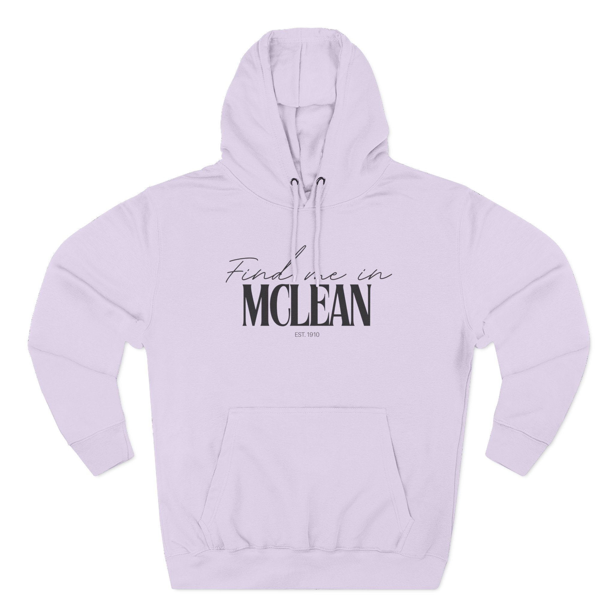 McLean Stylish Three-Panel Fleece Hoodie for Everyday Comfort, Personalized Gift, Casual Wear, Unisex Hoodie, Cozy Fashion