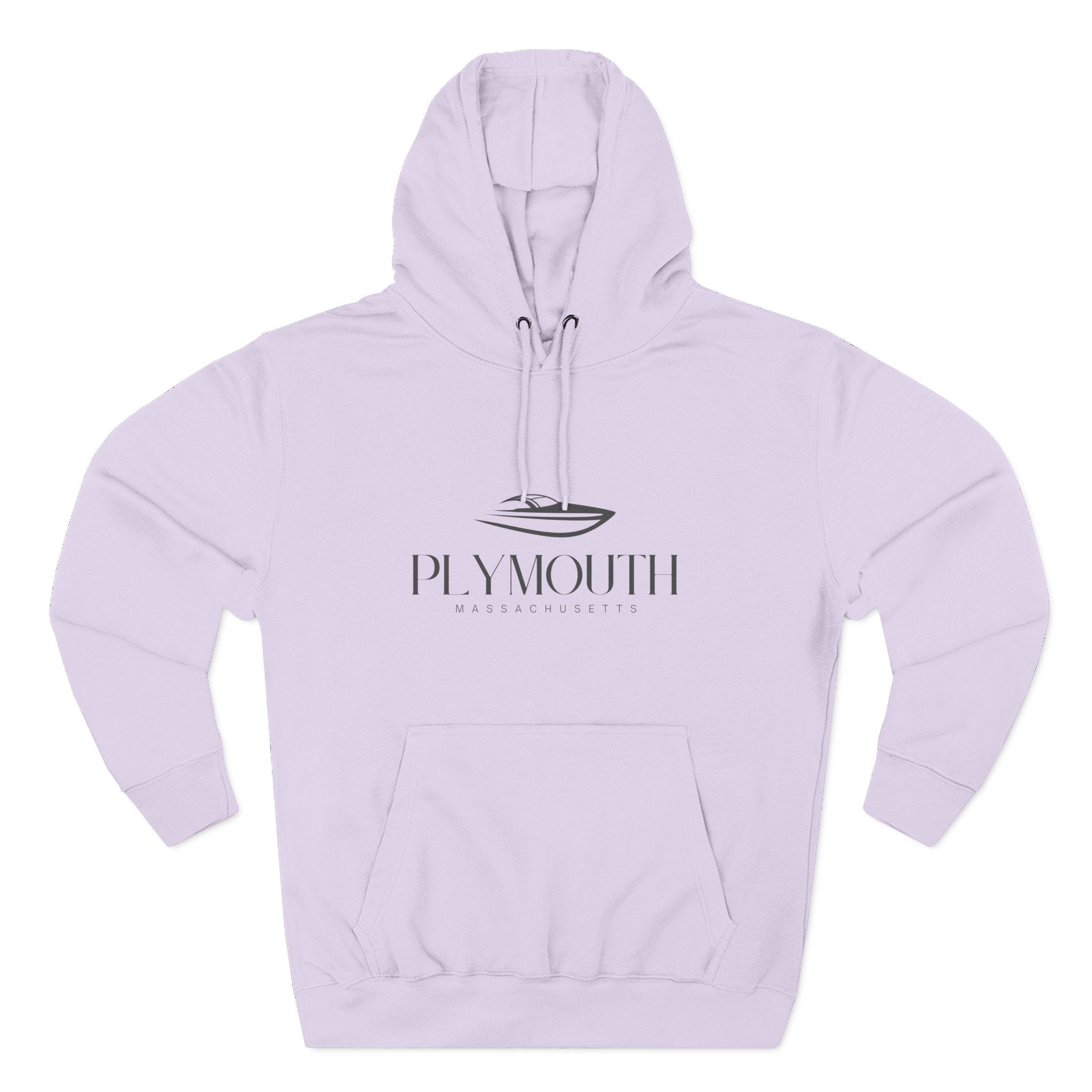 Plymouth Stylish Three-Panel Fleece Hoodie for Cozy Days, Casual Wear, Warm Layering, Gift for Him or Her