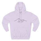 Big Sky Stylish Three-Panel Fleece Hoodie for Cozy Days, Casual Wear, Warm Layering, Gift for Him or Her