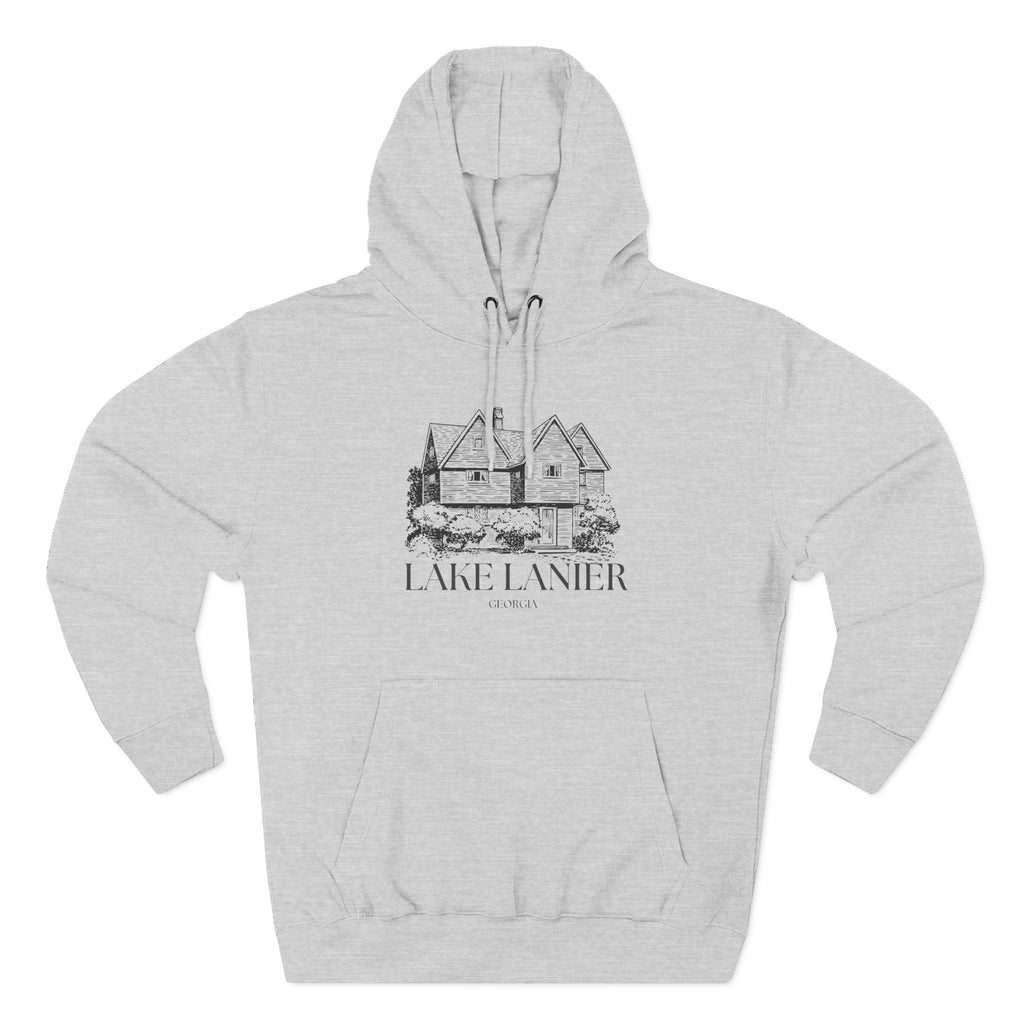 Cozy Lake Lanier Fleece Hoodie - Perfect for Relaxing, Outdoor Adventures, Gifts for Nature Lovers, Fall and Winter Apparel