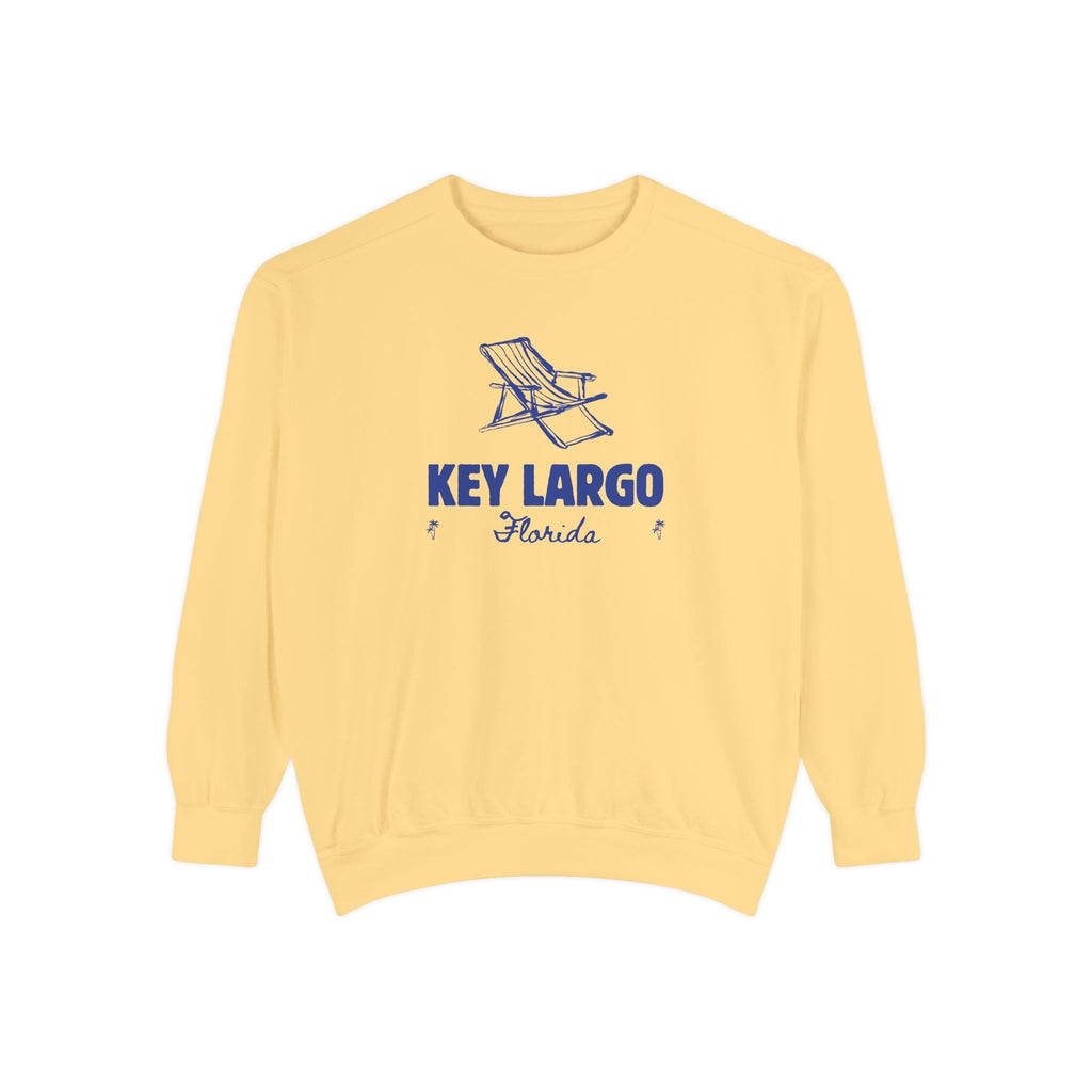 Key Largo Vibes Unisex Sweatshirt | Garment-Dyed Comfort, Perfect for Casual Outings, Travel, Gifts, Autumn Days