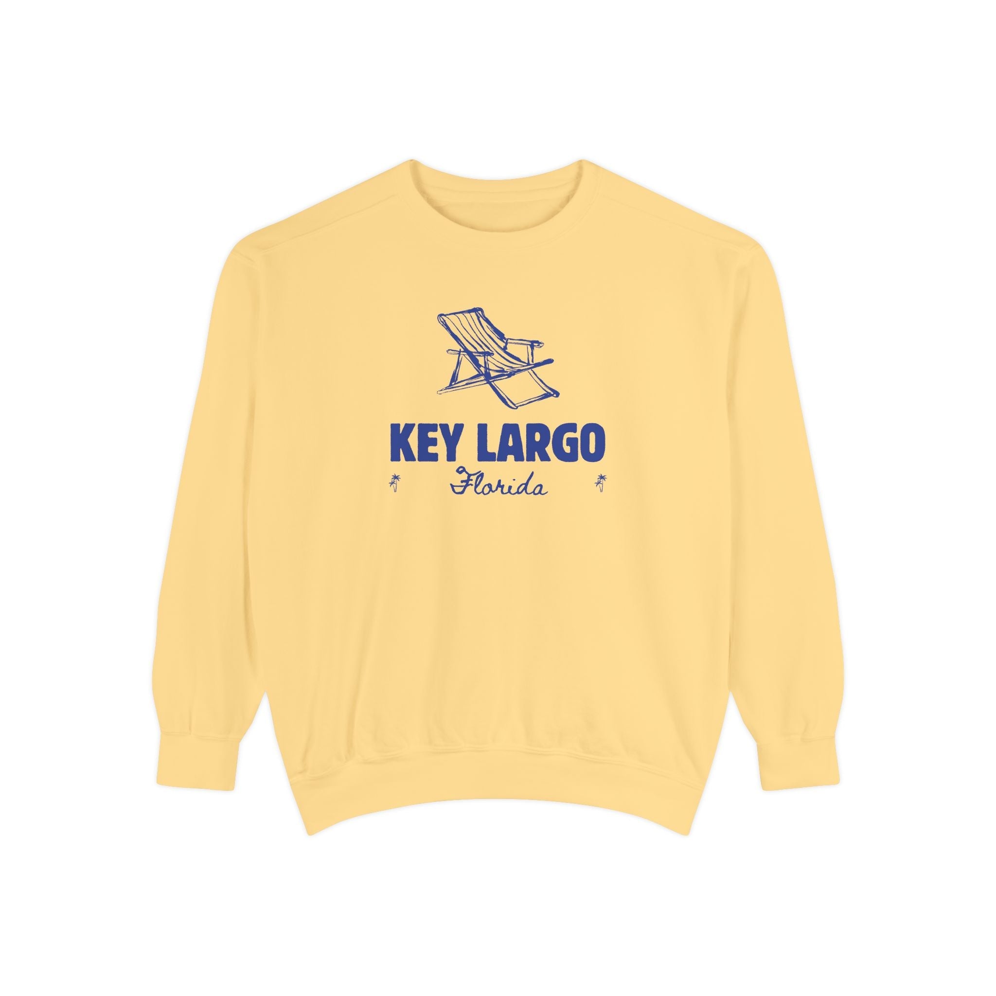Key Largo Vibes Unisex Sweatshirt | Garment-Dyed Comfort, Perfect for Casual Outings, Travel, Gifts, Autumn Days
