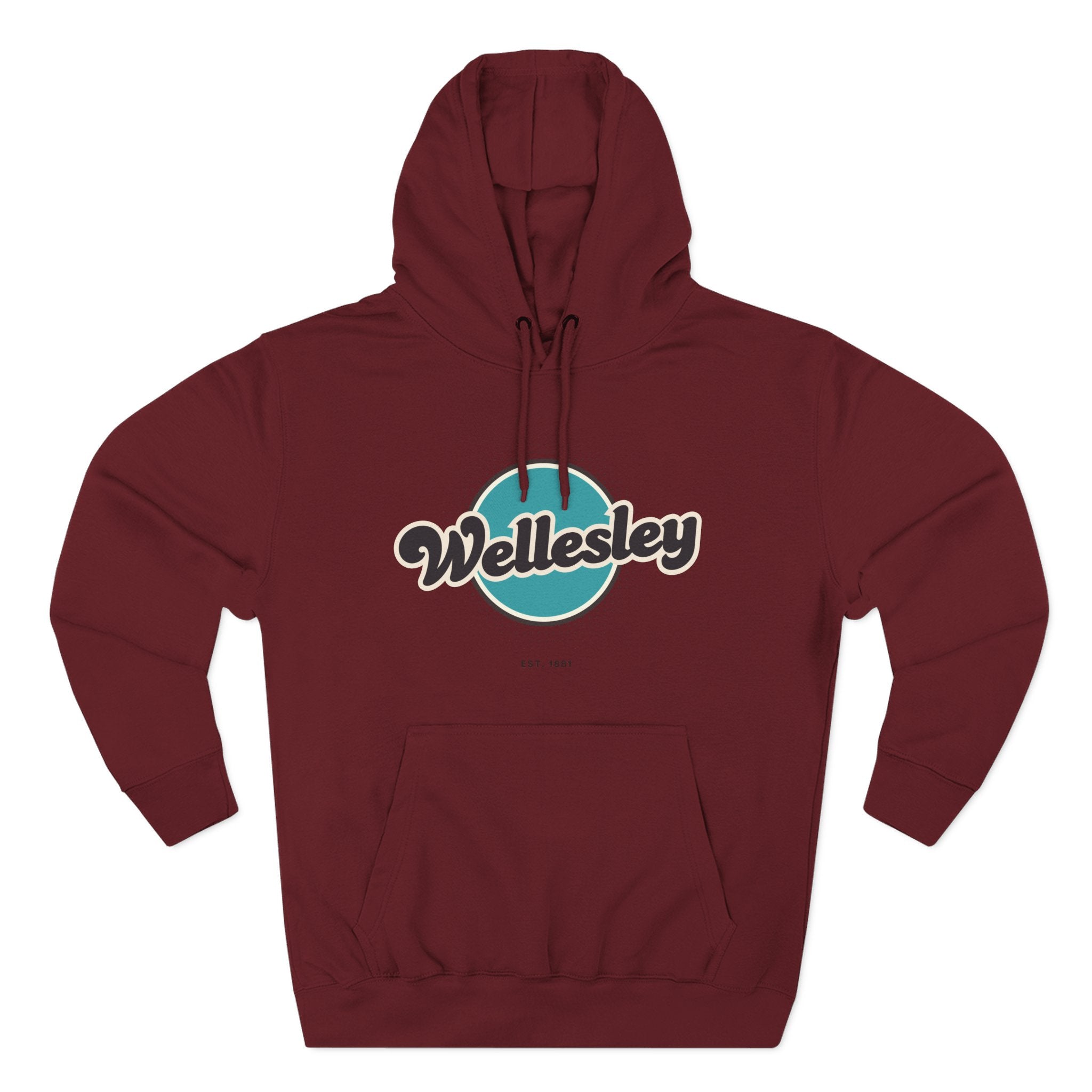 Wellesley Retro Vibe Hoodie for Casual Days, Streetwear, Unisex Gift, Cozy Layering Apparel