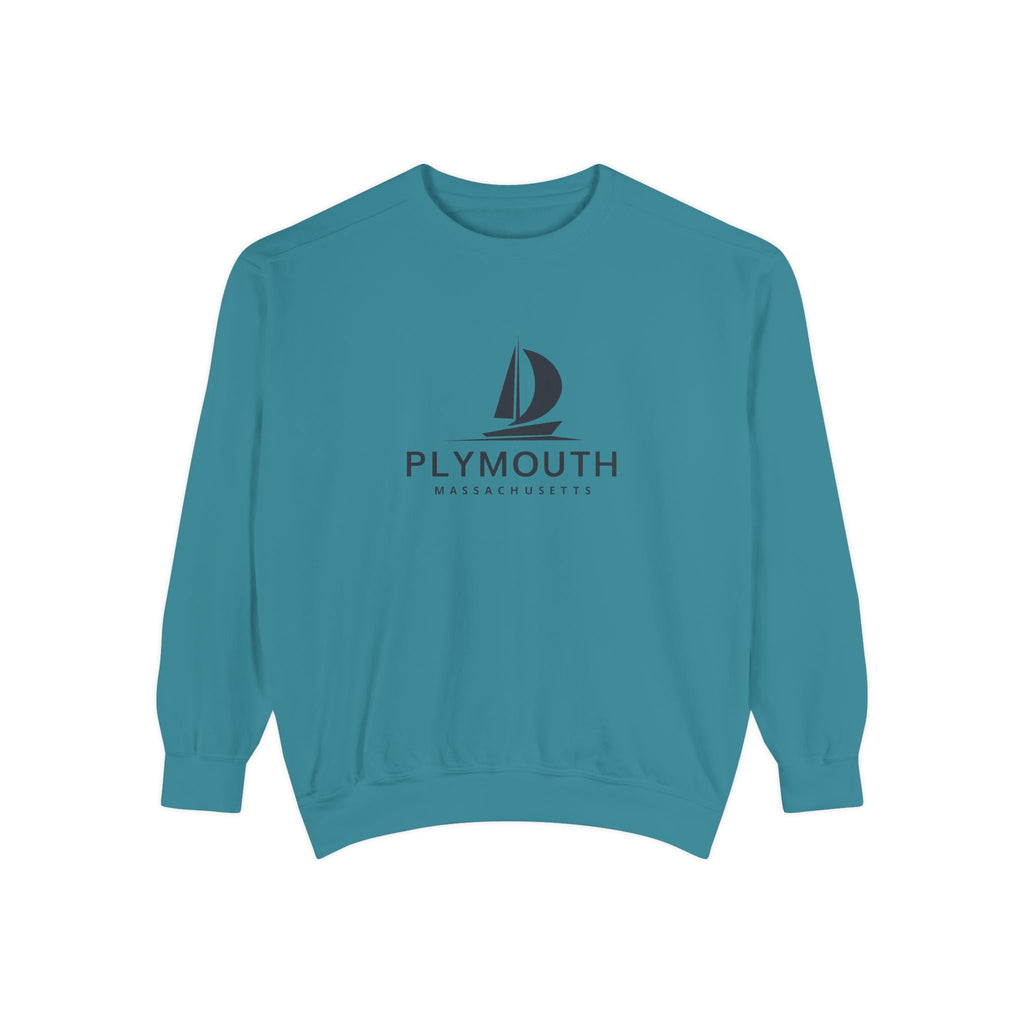 Plymouth Vibes Unisex Sweatshirt | Garment-Dyed Comfort, Perfect for Casual Outings, Travel, Gifts, Autumn Days