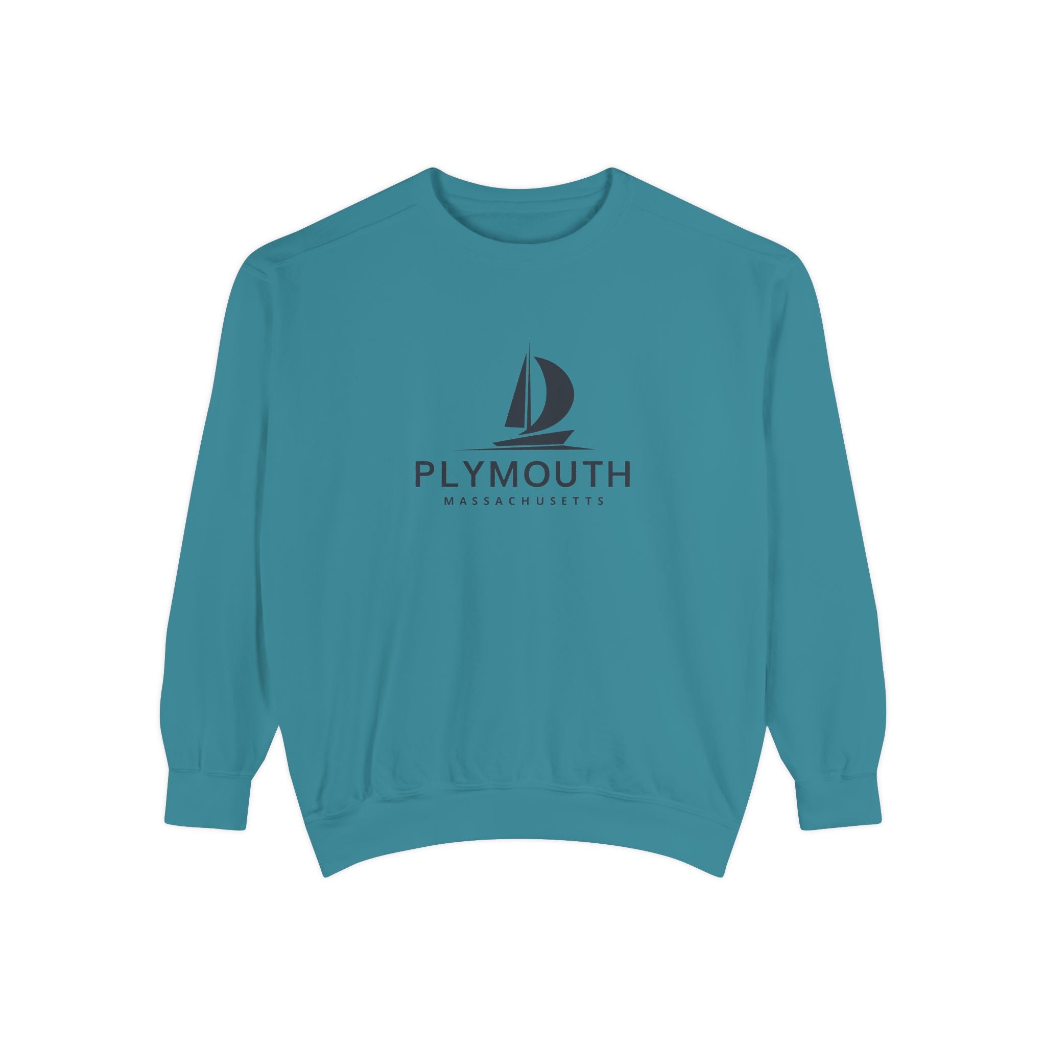 Plymouth Vibes Unisex Sweatshirt | Garment-Dyed Comfort, Perfect for Casual Outings, Travel, Gifts, Autumn Days