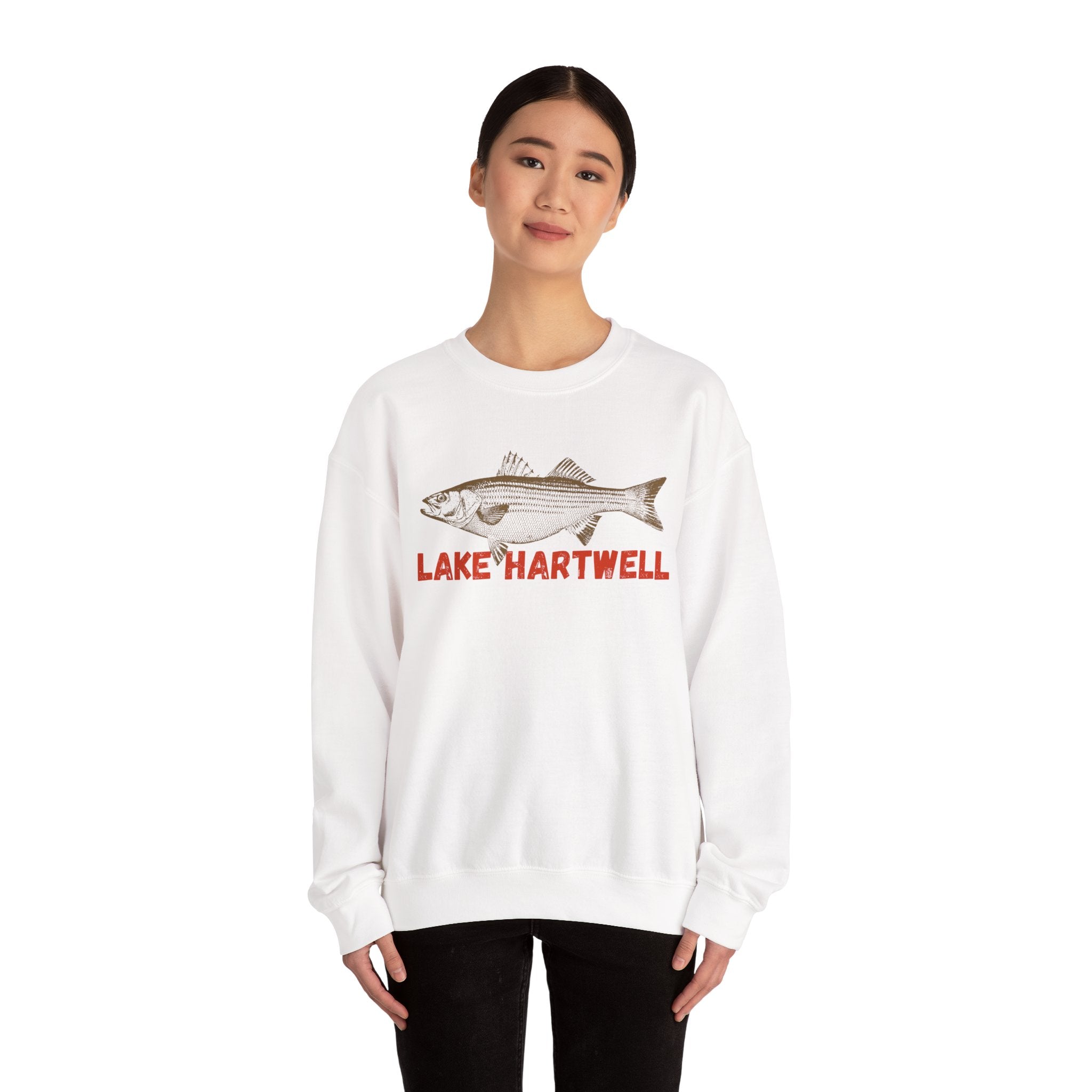 Lake Hartwell Fishing Sweatshirt, Unisex Crewneck, Casual Wear, Gift for Fishermen, Outdoor Apparel, Lake House Cozy