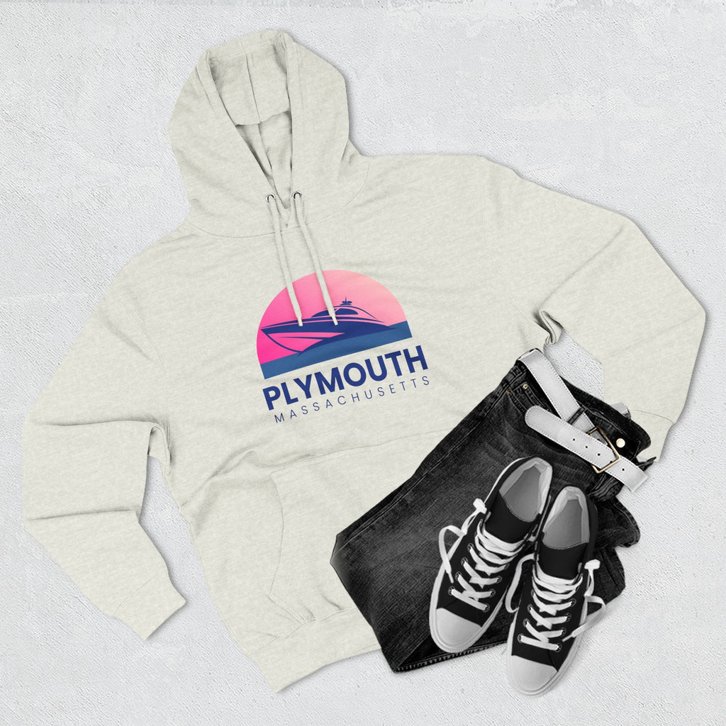 Plymouth Vibes Hoodie with Design, Perfect for Autumn Lovers, Comfortable and Stylish, Great Gift for Vacations