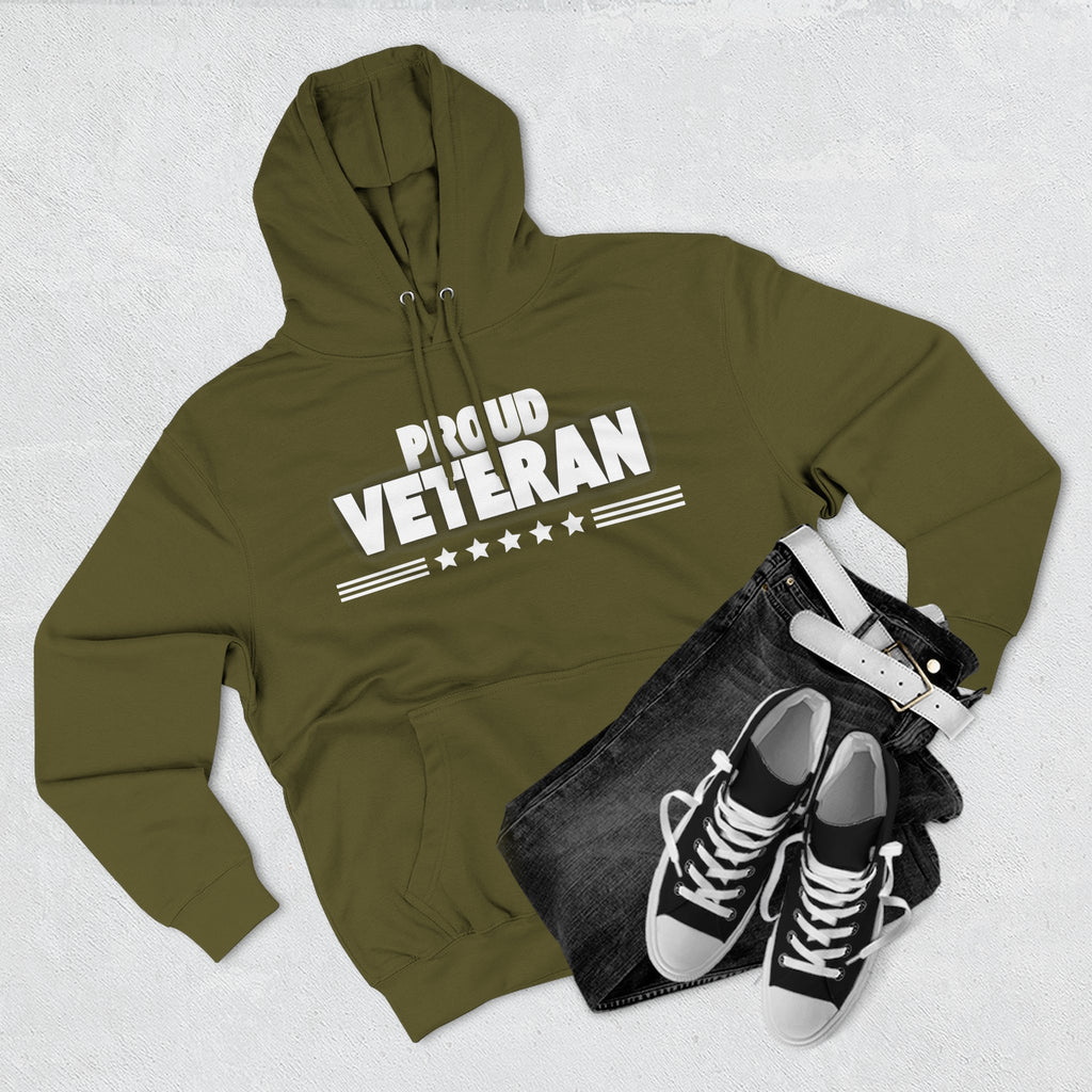 Proud Veteran Hoodie, Fleece Sweatshirt, Military Appreciation Gift, Casual Wear, Comfortable Outerwear