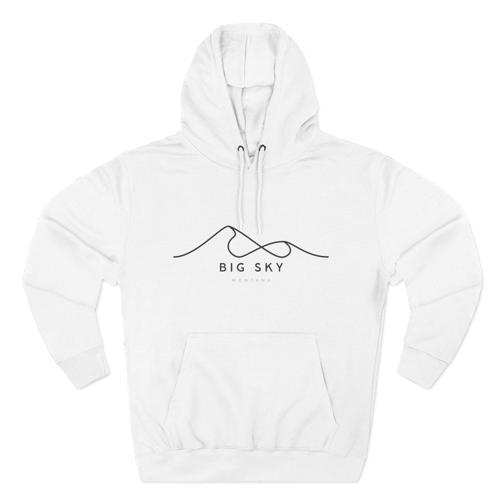 Big Sky Stylish Three-Panel Fleece Hoodie for Cozy Days, Casual Wear, Warm Layering, Gift for Him or Her