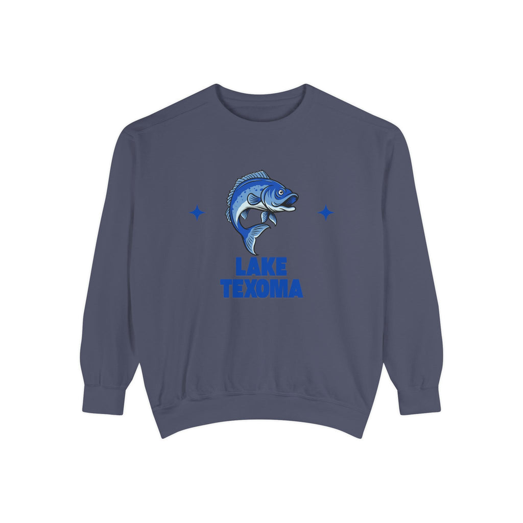 Lake Texoma Fish Design Unisex Sweatshirt | Cozy Fishing Apparel, Casual Wear, Gift for Anglers, Lake Day Outfit, Nature Lovers Sweatshirt