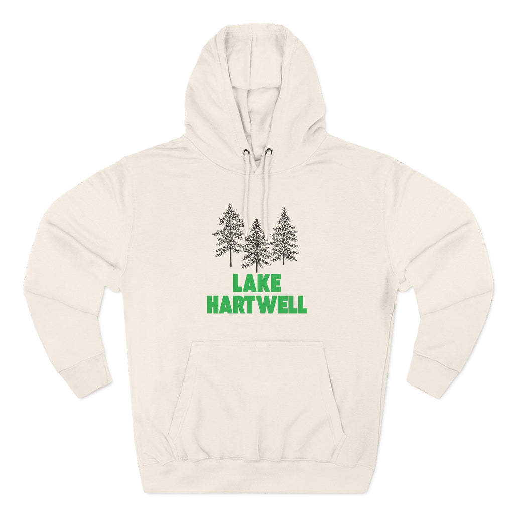 Lake Hartwell Fleece Hoodie, Cozy Sweatshirt, Outdoor Adventure Wear, Unique Gift for Lake Lovers, Perfect for Fall and Winter