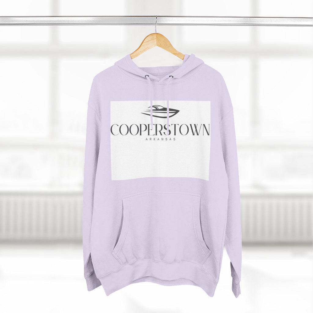 Cooperstown Stylish Three-Panel Fleece Hoodie for Cozy Days, Casual Wear, Warm Layering, Gift for Him or Her