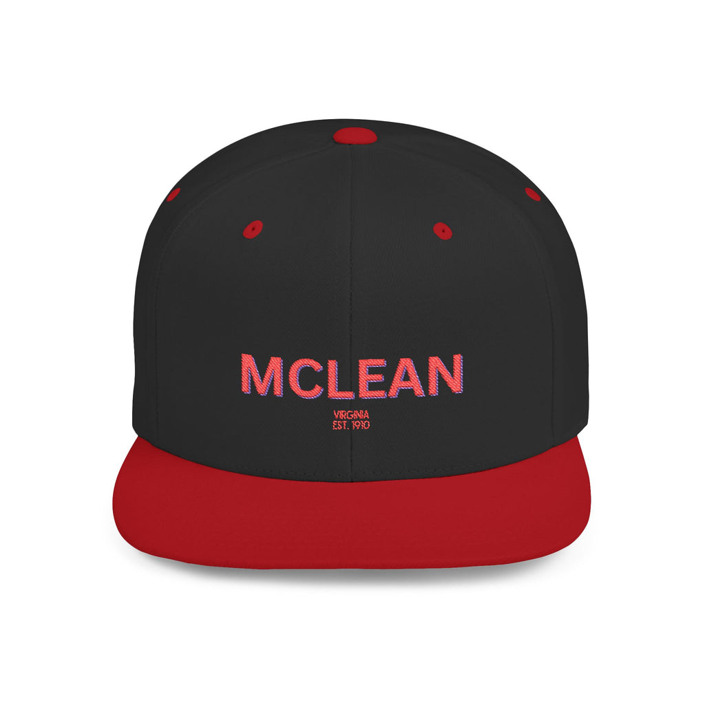 McLean Stylish Flat Bill Snapback Hat with Design, Perfect for Casual Outings, Streetwear, Gifts, Festivals, Everyday Wear
