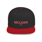 McLean Stylish Flat Bill Snapback Hat with Design, Perfect for Casual Outings, Streetwear, Gifts, Festivals, Everyday Wear