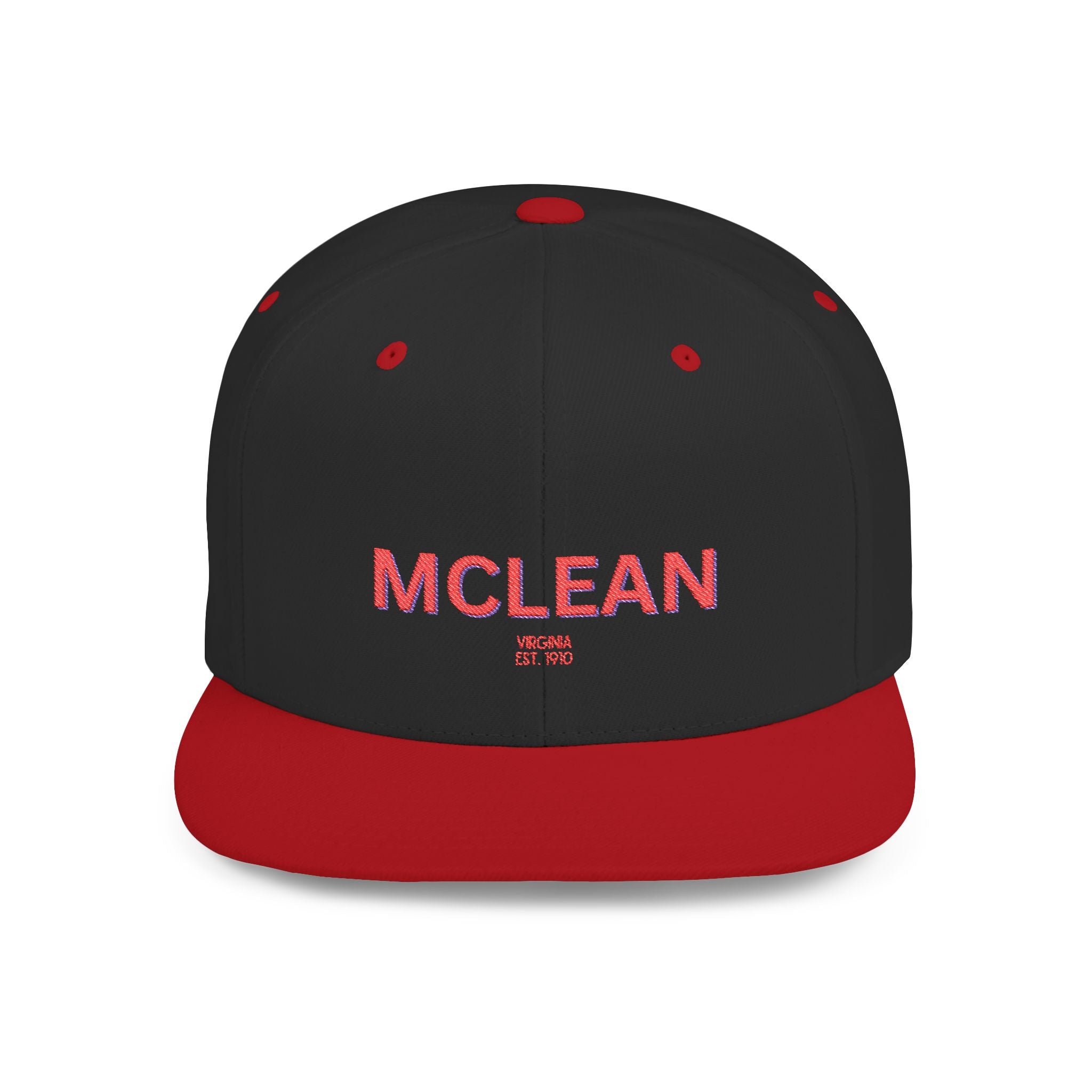 McLean Stylish Flat Bill Snapback Hat with Design, Perfect for Casual Outings, Streetwear, Gifts, Festivals, Everyday Wear