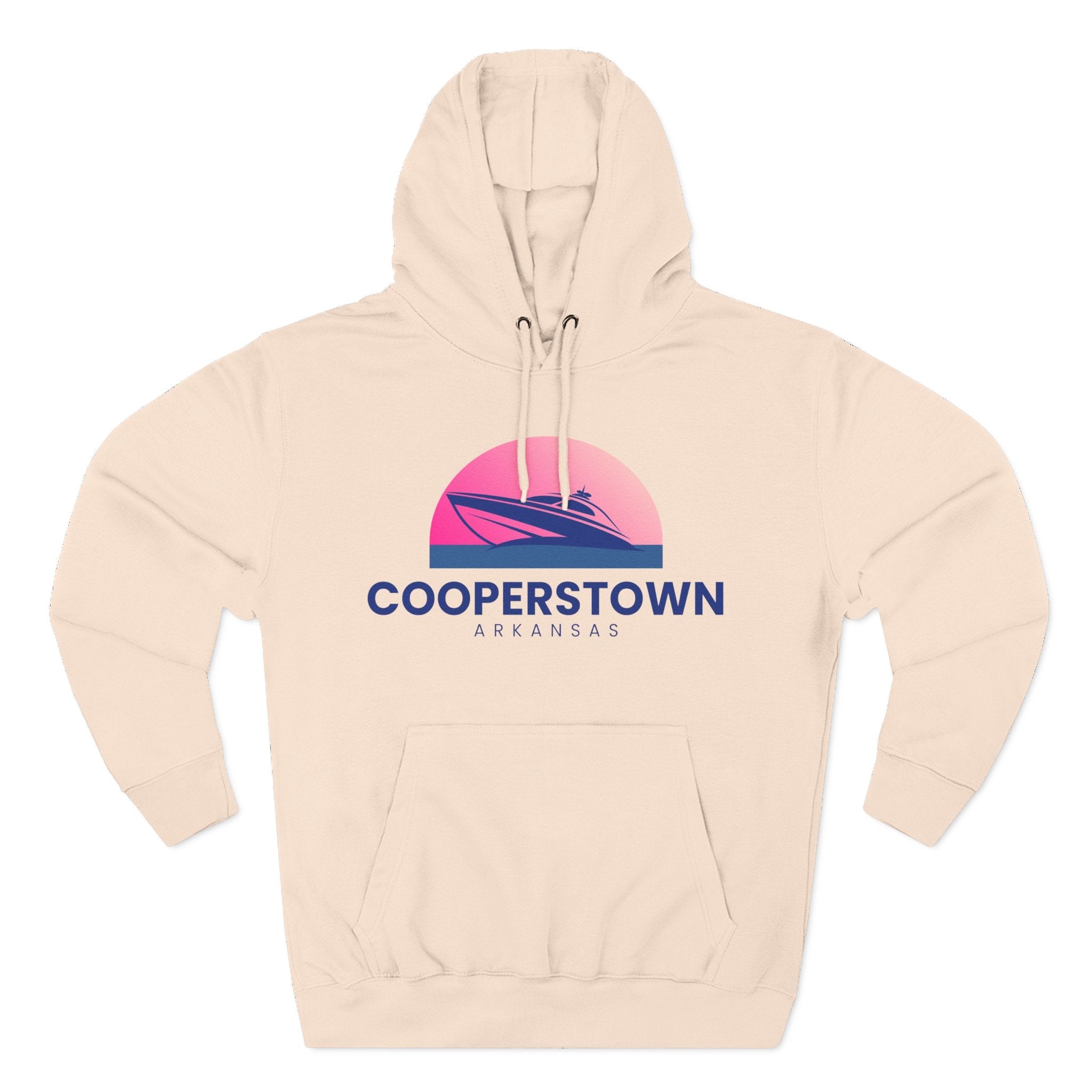 Cooperstown Vibes Hoodie with Design, Perfect for Autumn Lovers, Comfortable and Stylish, Great Gift for Vacations