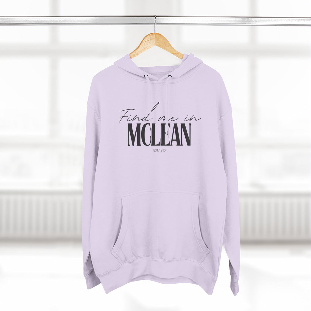 McLean Stylish Three-Panel Fleece Hoodie for Everyday Comfort, Personalized Gift, Casual Wear, Unisex Hoodie, Cozy Fashion