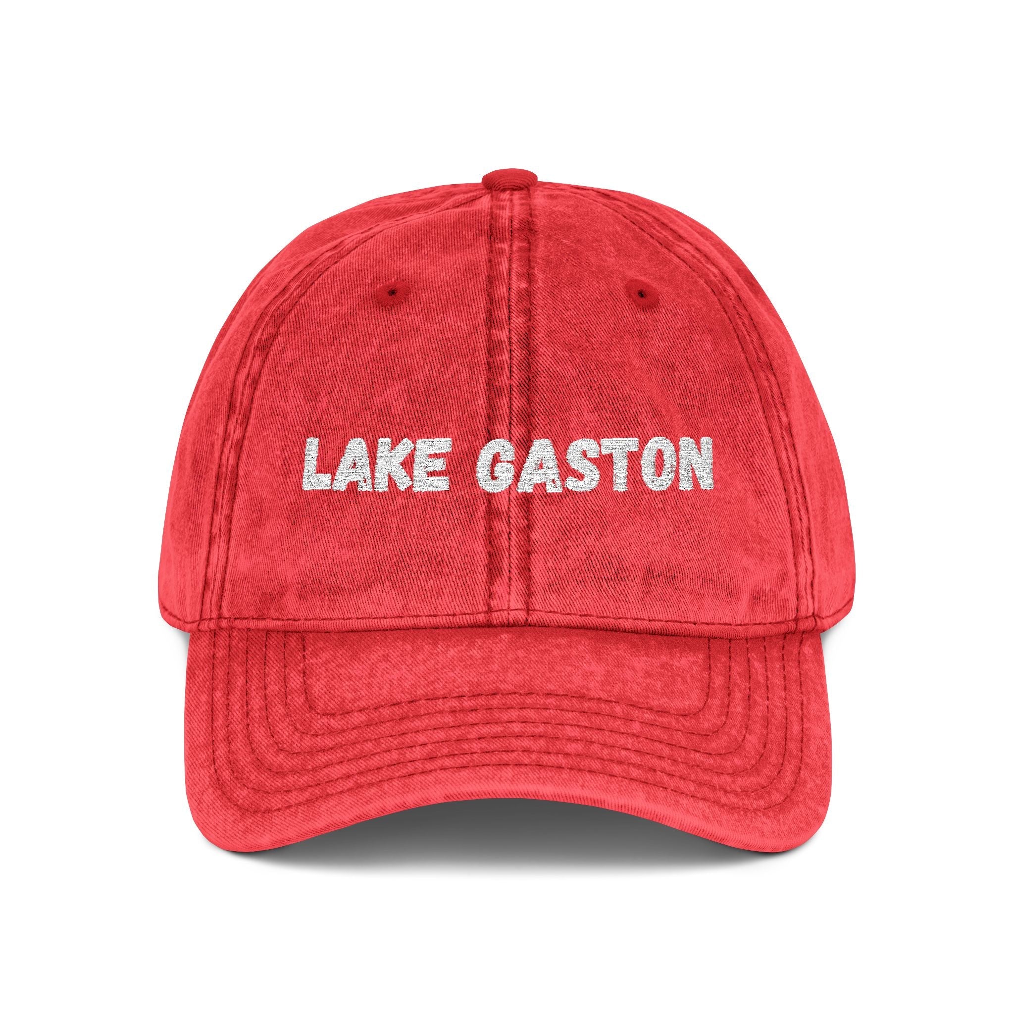 Lake Gaston Embroidered Hat, Vintage Cap, Casual Summer Accessory, Gift for Outdoor Lovers, Lake Trip Gear