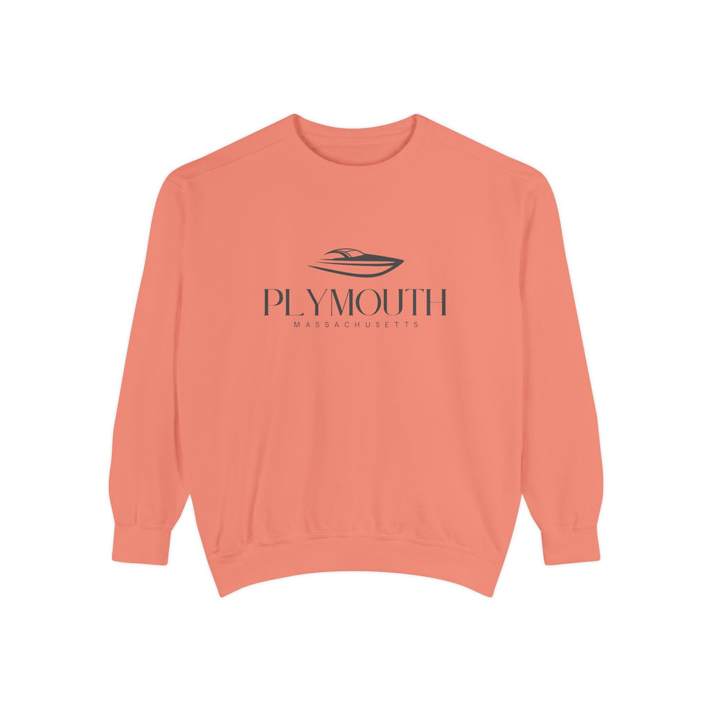Plymouth Chill Vibes Sweatshirt - Unisex Garment-Dyed Style, Perfect for Lounging