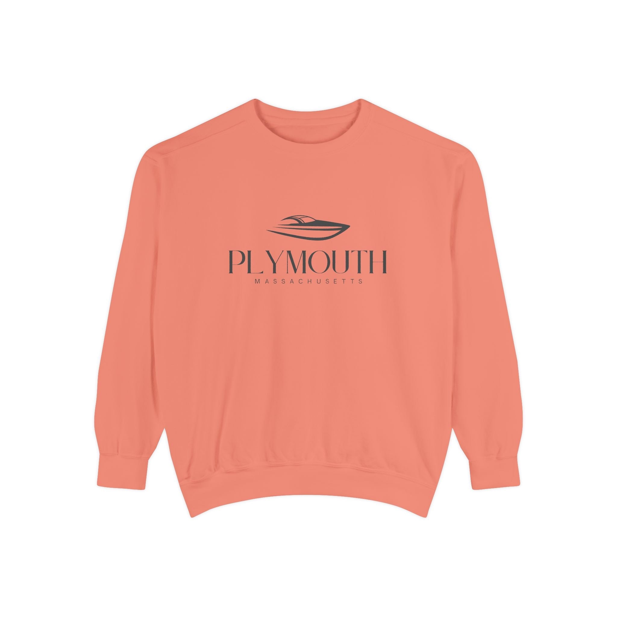 Plymouth Chill Vibes Sweatshirt - Unisex Garment-Dyed Style, Perfect for Lounging