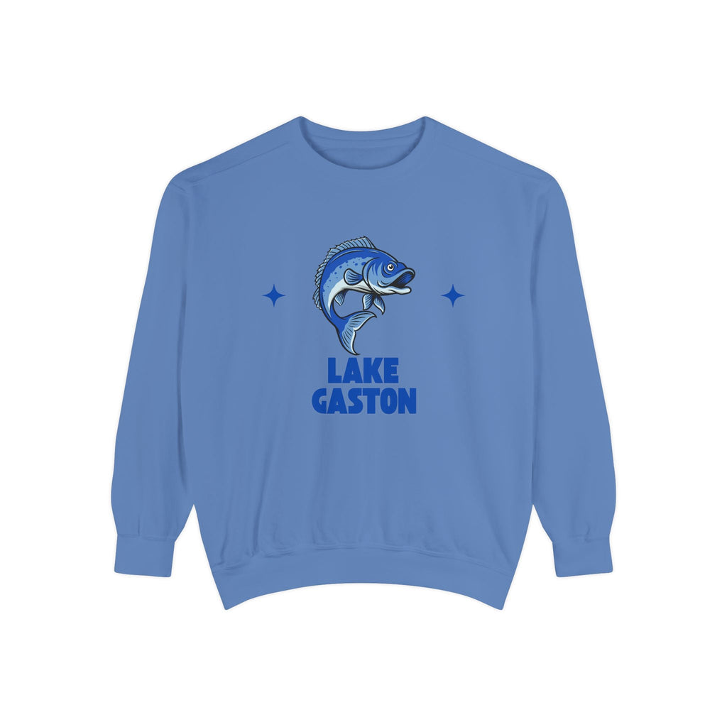 Lake Gaston Fish Design Unisex Sweatshirt | Cozy Fishing Apparel, Casual Wear, Gift for Anglers, Lake Day Outfit, Nature Lovers Sweatshirt