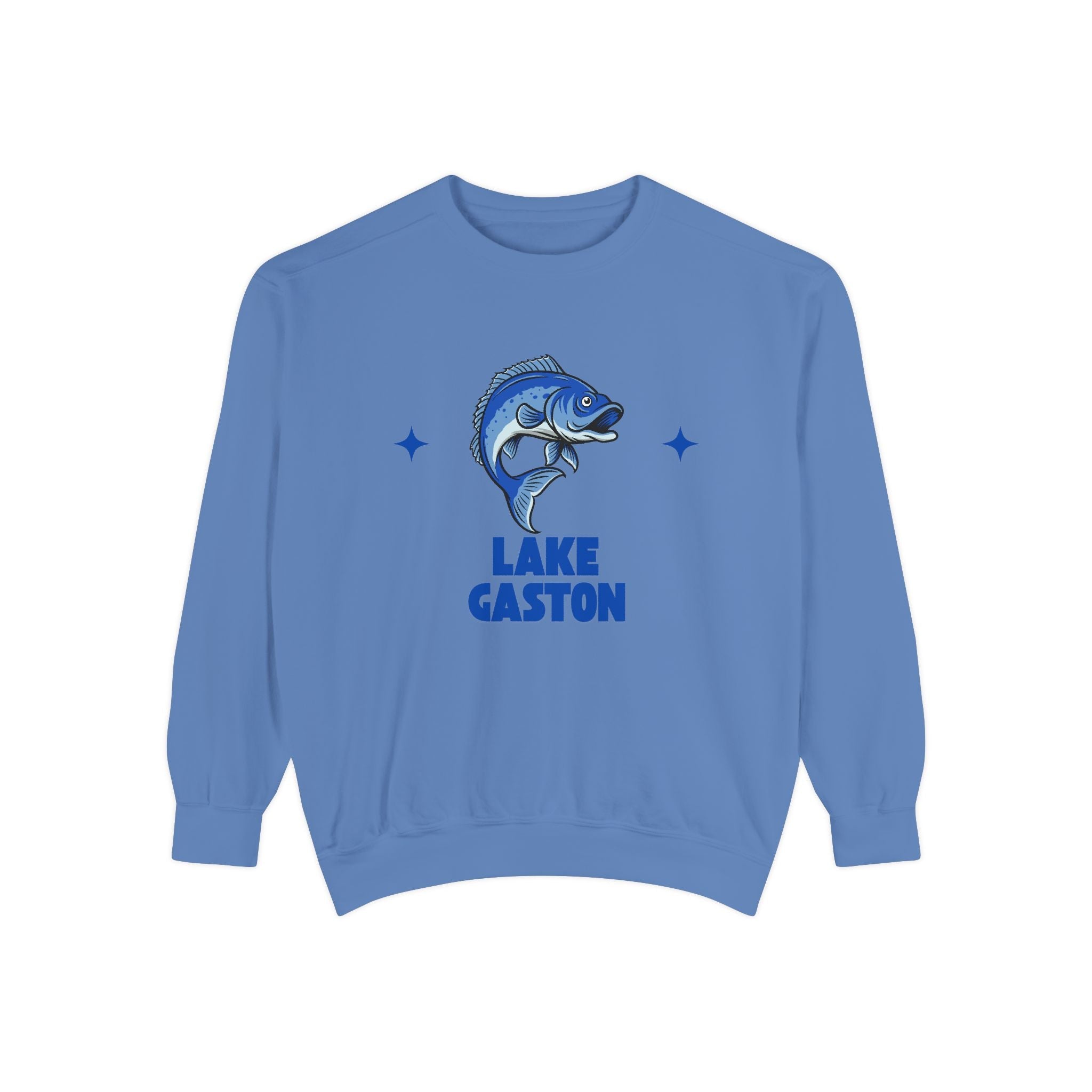Lake Gaston Fish Design Unisex Sweatshirt | Cozy Fishing Apparel, Casual Wear, Gift for Anglers, Lake Day Outfit, Nature Lovers Sweatshirt