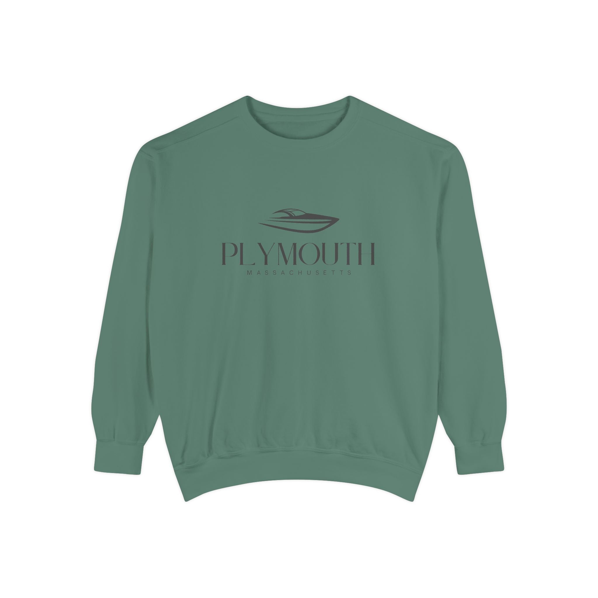 Plymouth Chill Vibes Sweatshirt - Unisex Garment-Dyed Style, Perfect for Lounging