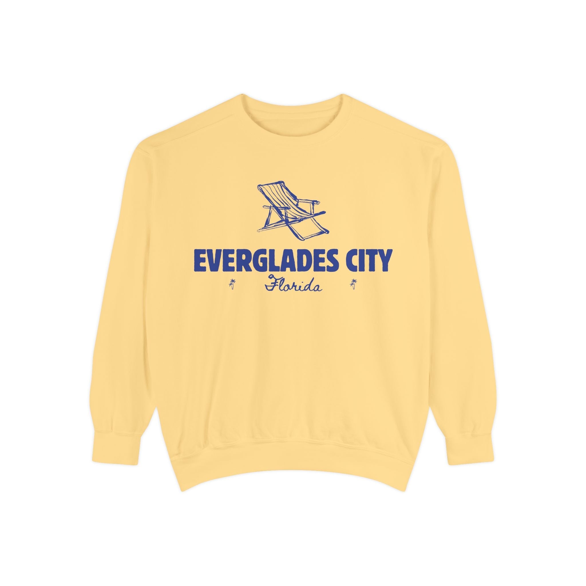 Everglades City Vibes Unisex Sweatshirt | Garment-Dyed Comfort, Perfect for Casual Outings, Travel, Gifts, Autumn Days