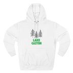 Lake Gaston Fleece Hoodie, Cozy Sweatshirt, Outdoor Adventure Wear, Unique Gift for Lake Lovers, Perfect for Fall and Winter