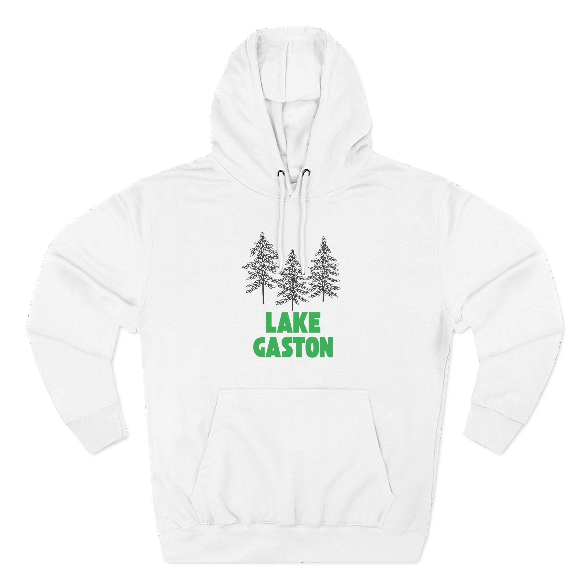 Lake Gaston Fleece Hoodie, Cozy Sweatshirt, Outdoor Adventure Wear, Unique Gift for Lake Lovers, Perfect for Fall and Winter