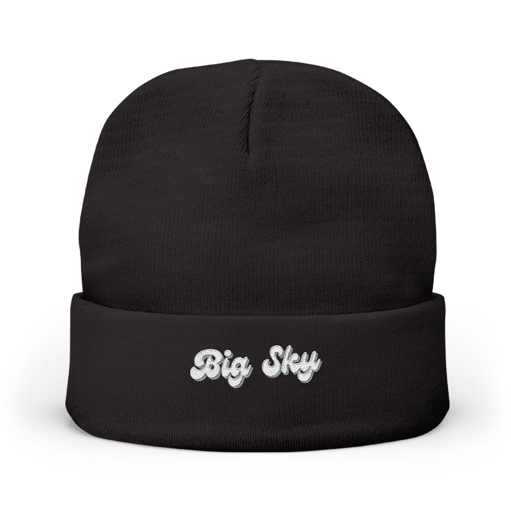 Big Sky Cozy Embroidered Knit Beanie | Winter Hat, Casual Fashion Accessory, Gift for Him/Her, Cozy Style, Outdoor Wear