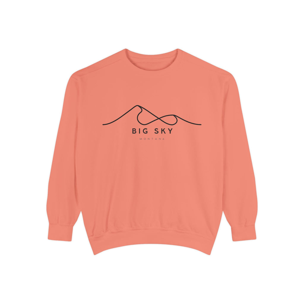 Big Sky Chill Vibes Sweatshirt - Unisex Garment-Dyed Style, Perfect for Lounging
