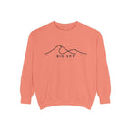 Big Sky Chill Vibes Sweatshirt - Unisex Garment-Dyed Style, Perfect for Lounging