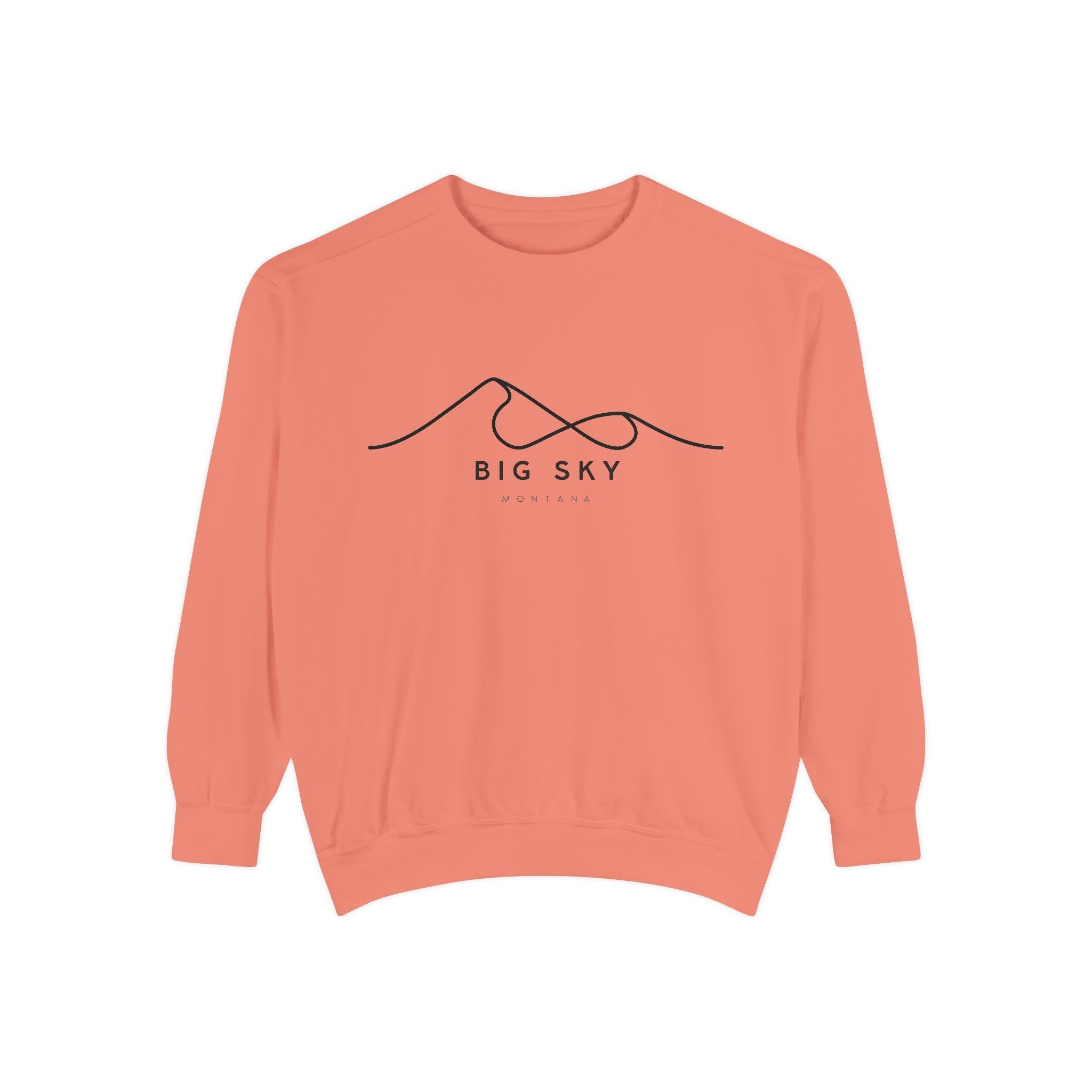 Big Sky Chill Vibes Sweatshirt - Unisex Garment-Dyed Style, Perfect for Lounging
