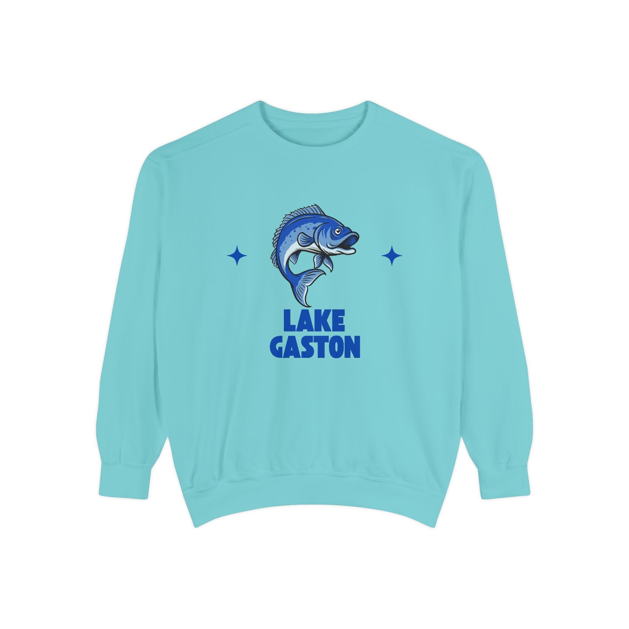 Lake Gaston Fish Design Unisex Sweatshirt | Cozy Fishing Apparel, Casual Wear, Gift for Anglers, Lake Day Outfit, Nature Lovers Sweatshirt