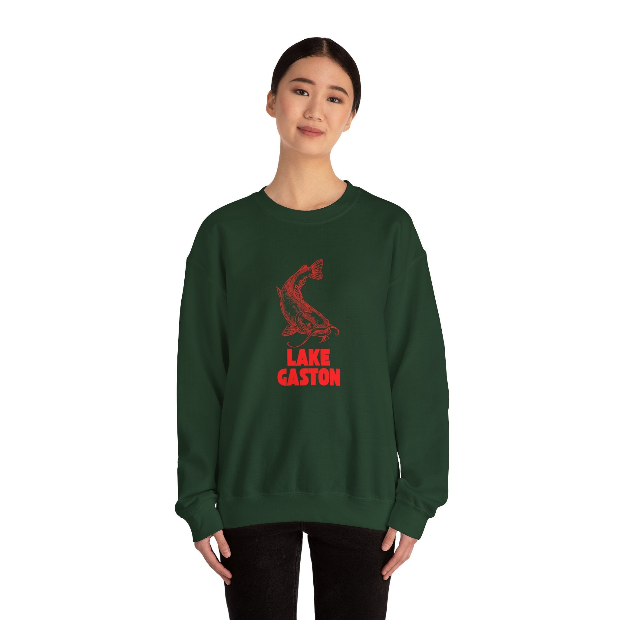 Lake Gaston Fishing Sweatshirt, Cozy Crewneck, Perfect for Outdoorsy Lovers, Casual Wear, Gift for Nature Enthusiasts, Lake Life Apparel