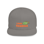 Lake Texoma Fish Flat Bill Snapback Hat, Fishing Cap, Outdoor Gear, Lake House Gift, Summer Accessories, Stylish Headwear