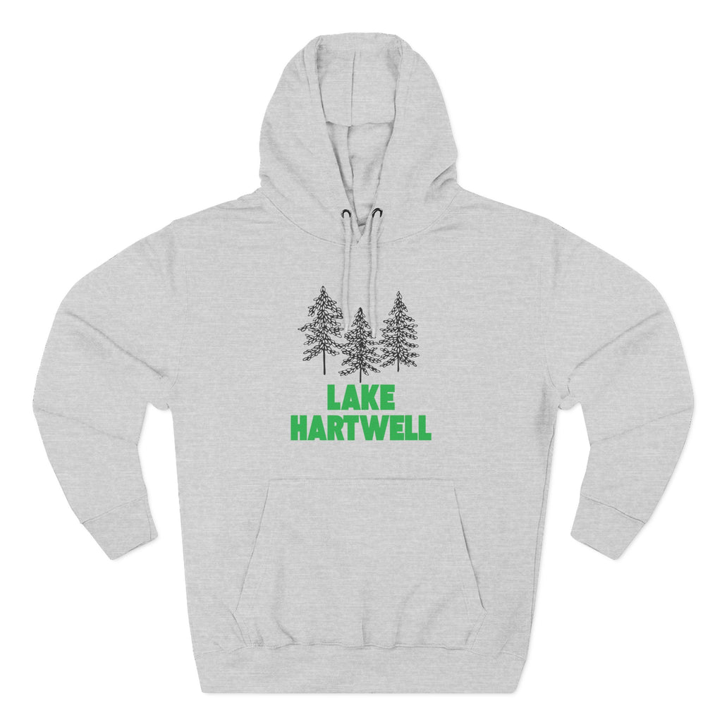 Lake Hartwell Fleece Hoodie, Cozy Sweatshirt, Outdoor Adventure Wear, Unique Gift for Lake Lovers, Perfect for Fall and Winter