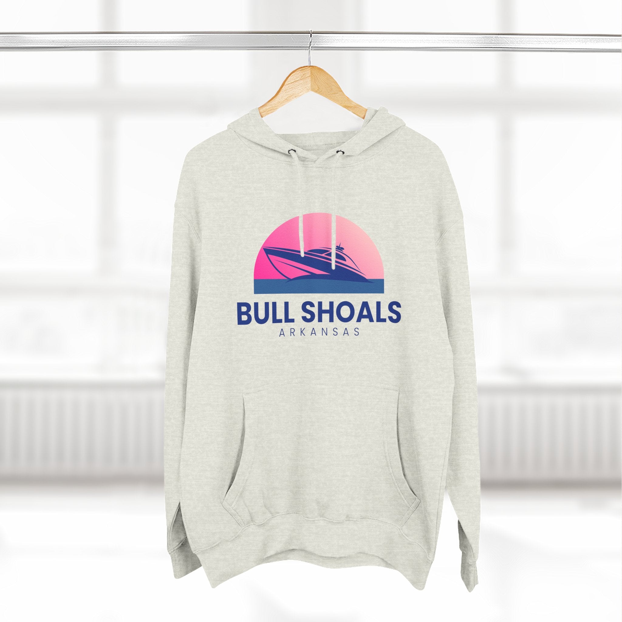 Bull Shoals Vibes Hoodie with Design, Perfect for Autumn Lovers, Comfortable and Stylish, Great Gift for Vacations