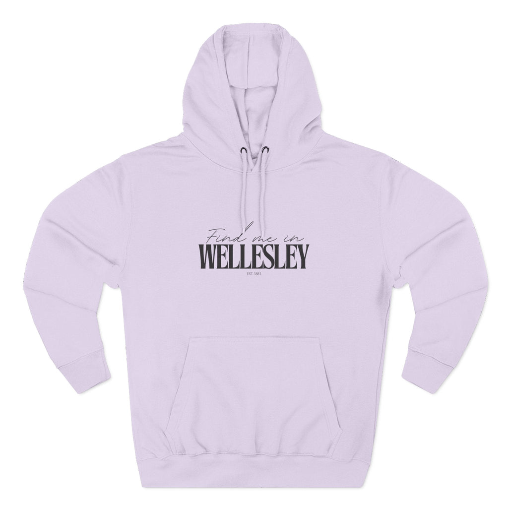 Wellesley Stylish Three-Panel Fleece Hoodie for Everyday Comfort, Personalized Gift, Casual Wear, Unisex Hoodie, Cozy Fashion